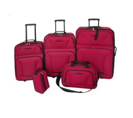 Set 5 bagaje/trollere roșu