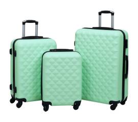 Set de valize cu carcasă rigidă, 3 piese, verde mentă, abs