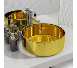 Chiuvetă de baie, auriu, 40 x 15 cm, ceramică