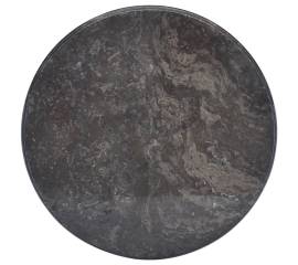 Blat de masă, negru, Ø50x2,5 cm, marmură