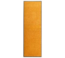 Covoraș de ușă lavabil, portocaliu, 60 x 180 cm