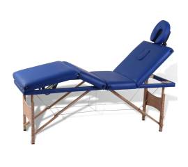 Masă pliabilă pentru masaj cu 4 secțiuni și cadru din lemn