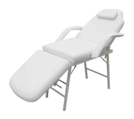 Scaun/pat pentru masaj/cosmetica reglabil alb
