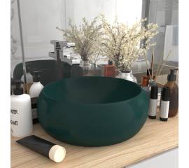 Chiuvetă baie lux verde închis mat 40x15 cm ceramică rotund