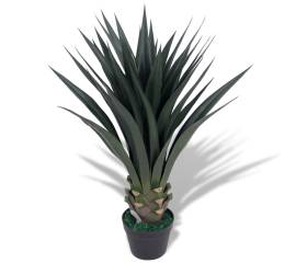 Plantă artificială yucca cu ghiveci, 90 cm, verde