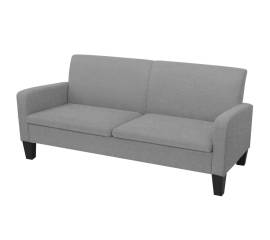 Canapea cu 3 locuri, 180 x 65 x 76 cm, gri deschis