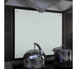 Panou antistropi bucătărie, alb, 70x60 cm, sticlă securizată
