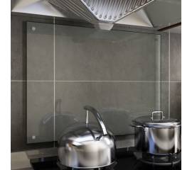 Panou antistropi bucătărie transparent 80x60 cm sticlă securiz.
