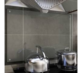 Panou antistropi bucătărie transparent 90x60 cm sticlă securiz.