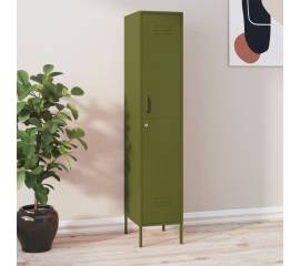 Dulap de vestiar, verde măsliniu, 35x46x180 cm oțel