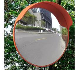 Oglindă de trafic convexă, portocaliu, 45 cm, plastic pc, de exterior