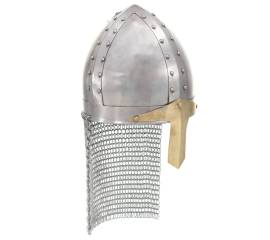 Coif cavaler cruciat antichizat joc de rol argintiu oțel
