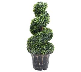 Plantă artificială de cimișir cu ghiveci, verde, 89 cm, spirală