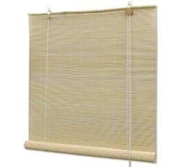 Jaluzea tip rulou, natural, 80x220 cm, bambus