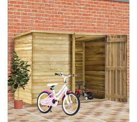 Magazie de grădină de bicicletă, 232x110x170 cm, pin tratat