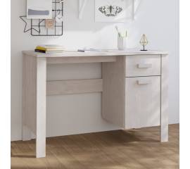 Birou, alb, 113x50x75 cm, lemn masiv de pin