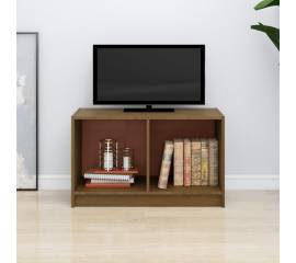 Comodă tv, maro miere, 70x33x42 cm, lemn masiv de pin