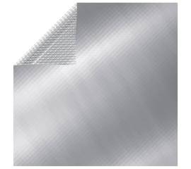 Prelată de piscină, argintiu, 1200x600 cm, pe, dreptunghiular