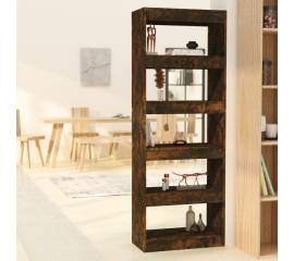 Bibliotecă/separator cameră, stejar afumat, 60x30x166 cm, pal
