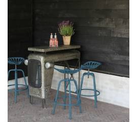 Esschert design scaun de bar tractor, albastru
