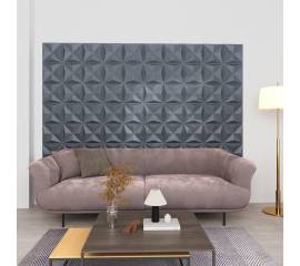 Panouri de perete 3d, 24 buc., gri origami, 50x50 cm, 6 m²