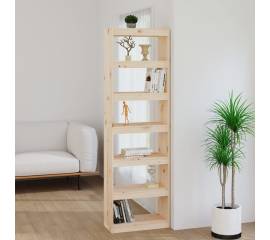 Bibliotecă/separator cameră, 60x30x199,5 cm, lemn masiv de pin