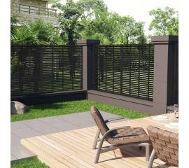 Gard tip oblon, negru, 180x180 cm, wpc