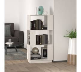 Bibliotecă/separator cameră, alb, 51x25x101 cm lemn masiv pin
