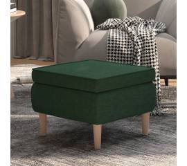 Scaun cu picioare din lemn, verde închis, material textil