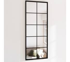 Oglindă de perete, negru, 100x40 cm, metal