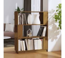 Bibliotecă/separator cameră, maro miere, 80x25x101 cm, lemn