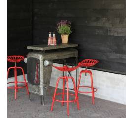 Esschert design scaun de bar tractor, roșu