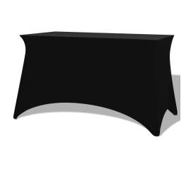 Huse de masă elastice, 2 buc, negru, 183 x 76 x 74 cm