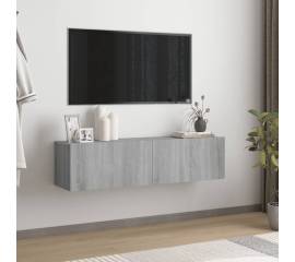 Comodă tv de perete, gri sonoma, 120x30x30 cm, lemn compozit