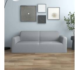 Husă elastică pentru canapea cu 2 locuri poliester jerseu, gri