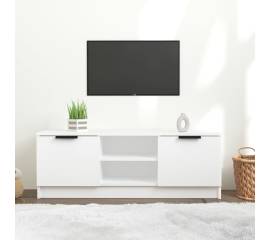 Comodă tv, alb, 102x35x36,5 cm, lemn prelucrat