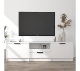 Comodă tv, alb, 140x35x40 cm, lemn prelucrat