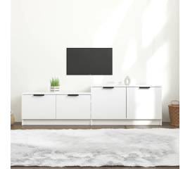 Comodă tv, alb, 158,5x36x45 cm, lemn prelucrat