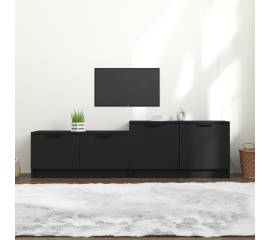 Comodă tv, negru, 158,5x36x45 cm, lemn prelucrat