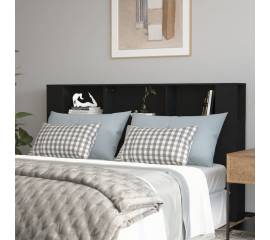 Tăblie de pat cu dulap, negru, 180x18,5x104,5 cm