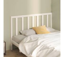 Tăblie de pat, alb, 146x4x100 cm, lemn masiv de pin
