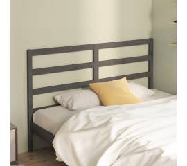 Tăblie de pat, gri, 156x4x100 cm, lemn masiv de pin