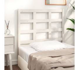 Tăblie de pat, alb, 95,5x4x100 cm, lemn masiv de pin