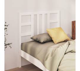 Tăblie de pat, alb, 96x4x100 cm, lemn masiv de pin