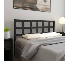 Tăblie de pat, negru, 165,5x4x100 cm, lemn masiv de pin