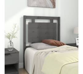 Tăblie de pat, gri, 80,5x4x100 cm, lemn masiv de pin