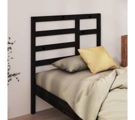 Tăblie de pat, negru, 96x4x104 cm, lemn masiv de pin