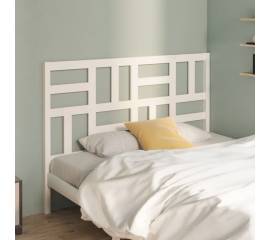 Tăblie de pat, alb, 141x4x104 cm, lemn masiv de pin