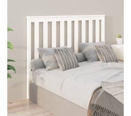 Tăblie de pat, alb, 141x6x101 cm, lemn masiv de pin