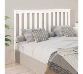 Tăblie de pat, alb, 166x6x101 cm, lemn masiv de pin